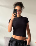 TRUE - Signature Slim Ribbed Tee - Black