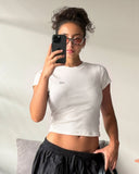 TRUE - True Signature Slim Ribbed Tee - Cream