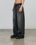 True Starry Wide Leg Jeans Negro