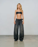 True Starry Wide Leg Jeans Negro