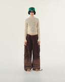 True Slim Ribbed Long Sleeve Washed Cream