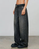 TRUE - Starry Wide Leg Jeans - Negro