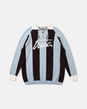 TRUE - Striped Knit Polo - Azul