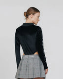 TRUE  TOO BRIGHT LS BODYSUIT  BLACK