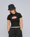 TRUE TRUE STAMP SLIM TEE  BLACK