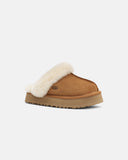 Clogs UGG Disquette Chestnut mujer, vista frontal en ángulo
