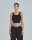Undergold Blouse W Line Basic Tank Top Black