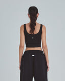 Undergold Blouse W Line Basic Tank Top Black