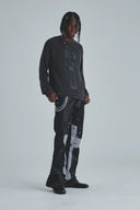 UNDERGOLD - Crewneck Act 1 Cross Slim Fit Knitted - Vintage Gray