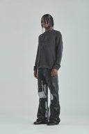 UNDERGOLD - Crewneck Act 1 Cross Slim Fit Knitted - Vintage Gray