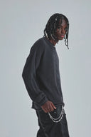 UNDERGOLD - Crewneck Act 1 Cross Slim Fit Knitted - Vintage Gray