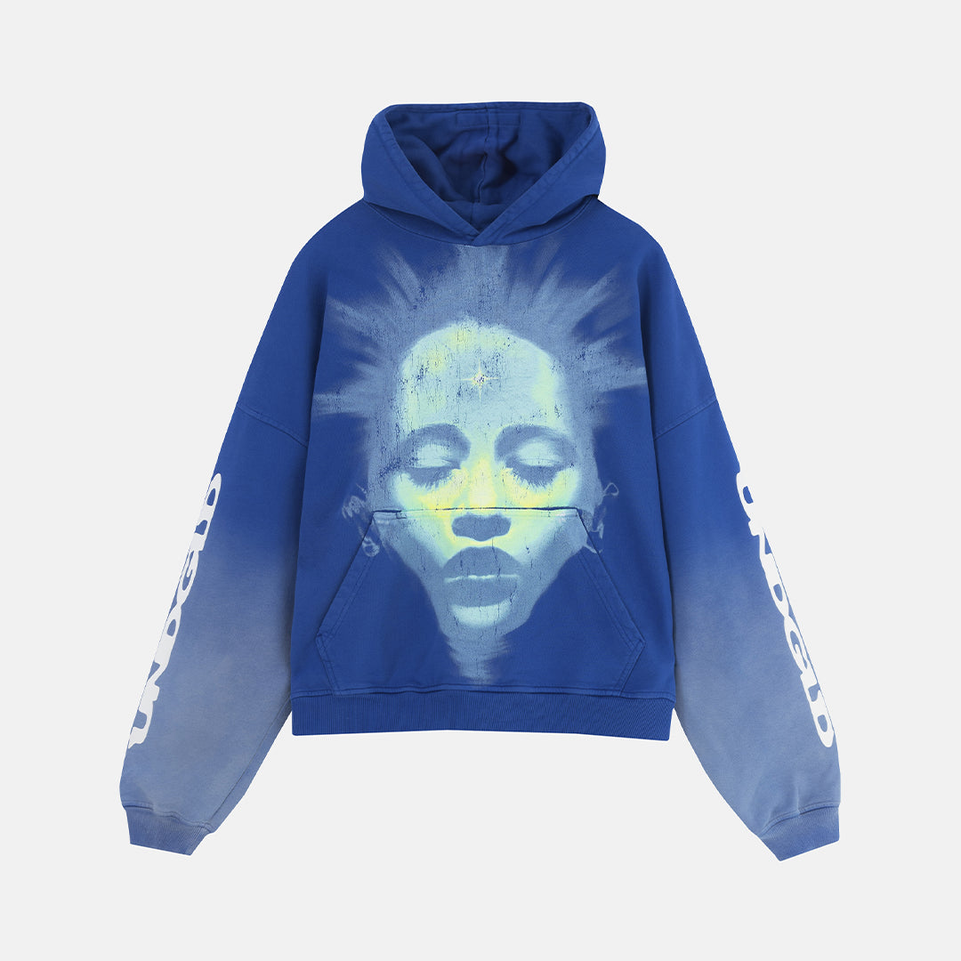 UNDERGOLD HELIOS FACE HOODIE ELECTRIC BLUE