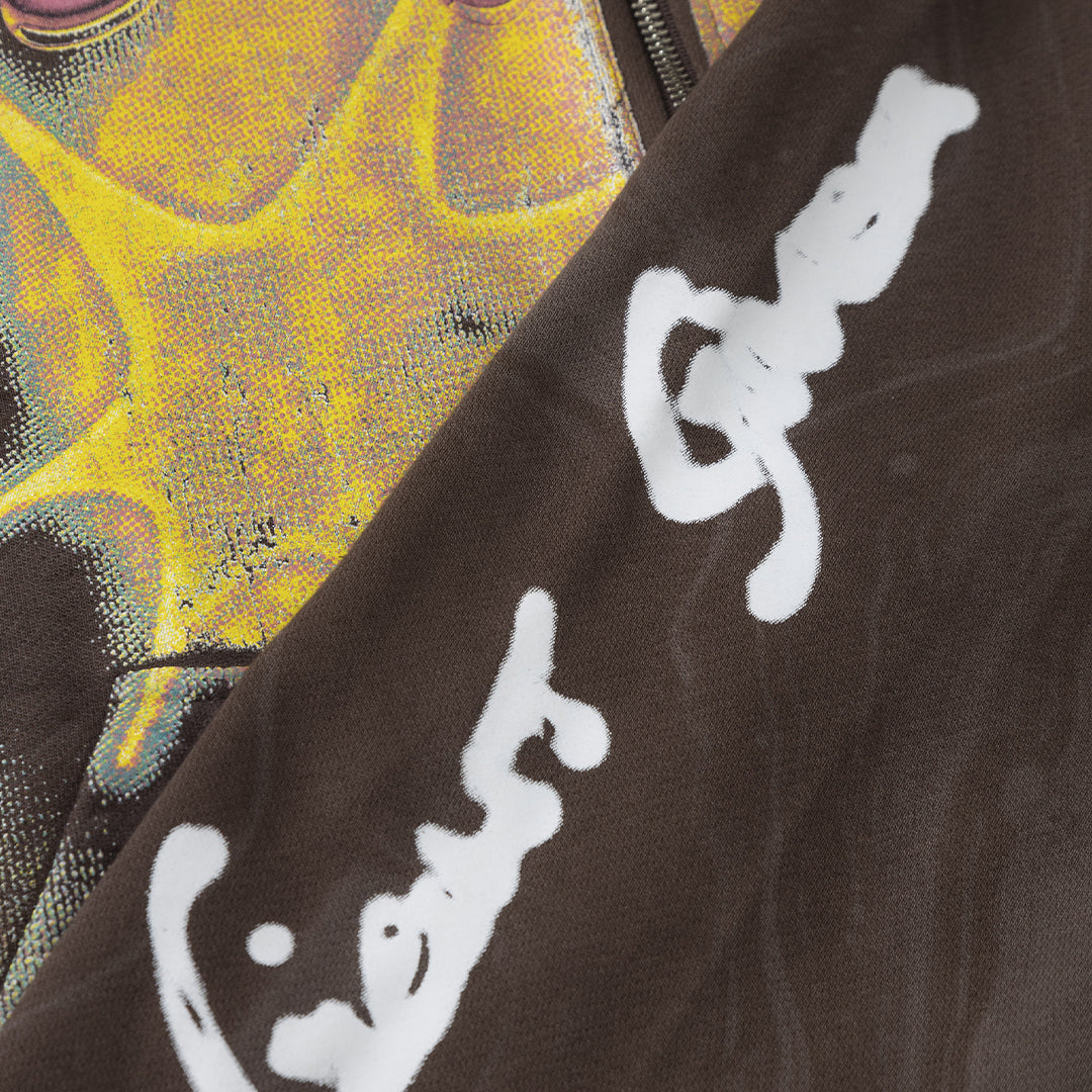 UNDERGOLD HELIOS SUN ZIP UP HOODIE OIL BROWN