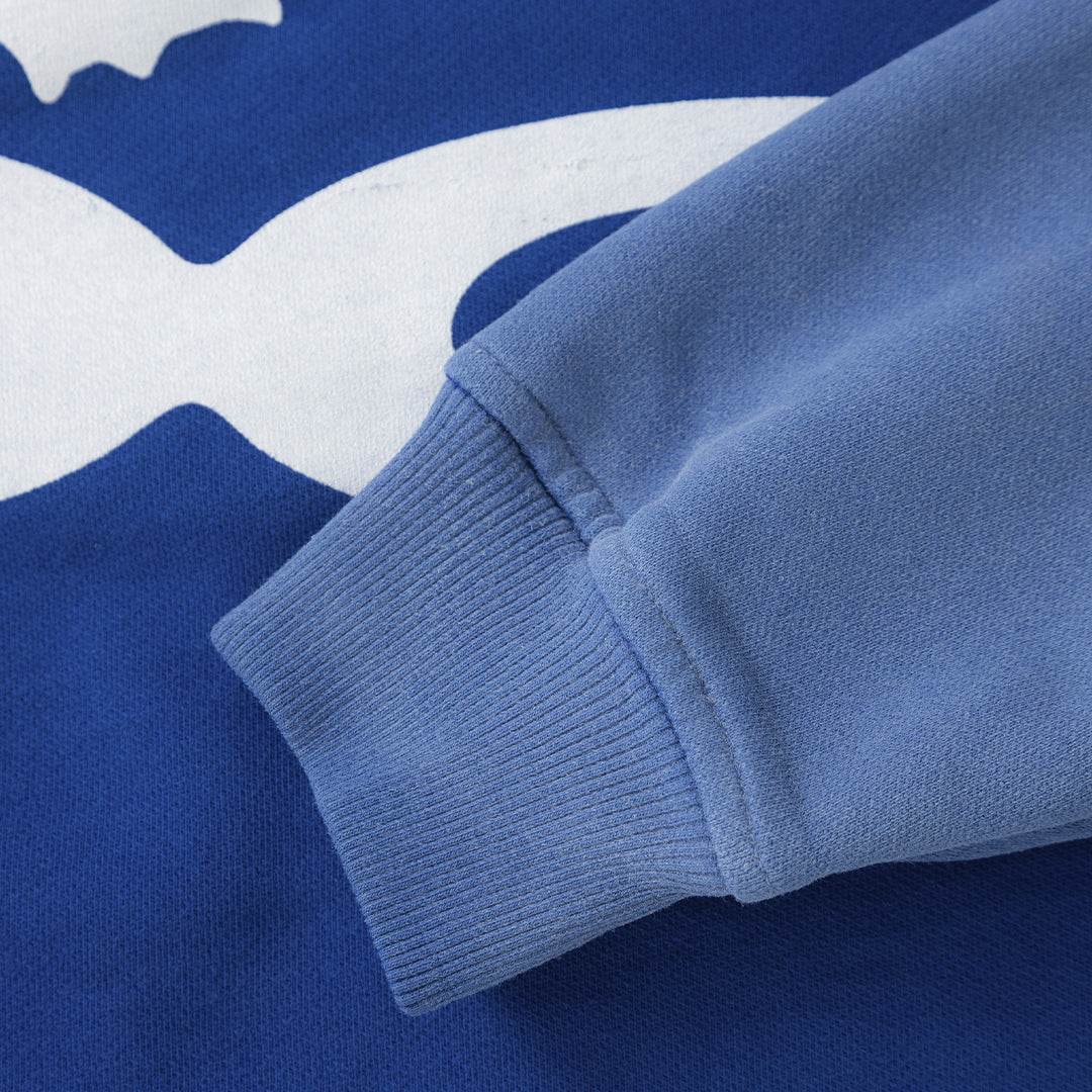 UNDERGOLD HELIOS SLIM FIT CROPPED HOODIE ELECTRIC BLUE