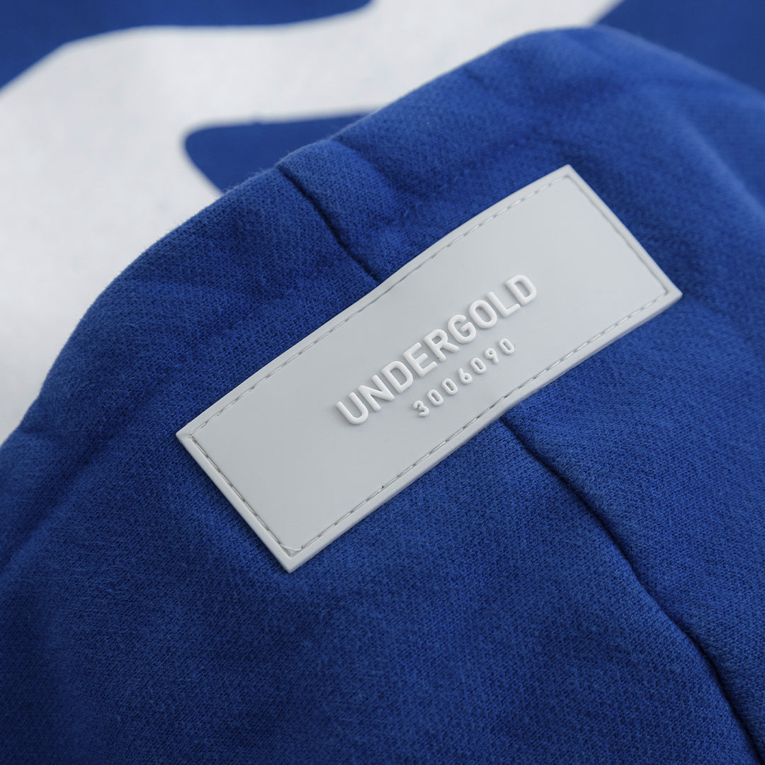 UNDERGOLD HELIOS SLIM FIT CROPPED HOODIE ELECTRIC BLUE