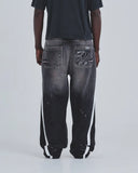 Undergold Holy State Stripe Wide Jeans Ash Black
