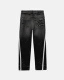 Undergold Holy State Stripe Wide Jeans Ash Black