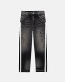 Undergold Holy State Stripe Wide Jeans Ash Black