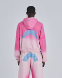 Undergold Holy State Undrgld Zip Up Boxy Fit Hoodie Faded Pink