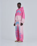 Undergold Holy State Undrgld Zip Up Boxy Fit Hoodie Faded Pink
