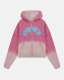 Undergold Holy State Undrgld Zip Up Boxy Fit Hoodie Faded Pink