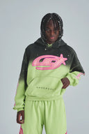 UNDERGOLD - Hoodie Act 1 Neon Boxy Fit - Faded Green