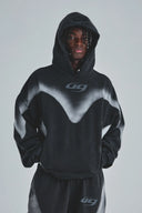 UNDERGOLD - Hoodie Act 1 UG Boxy Fit Sandblast - Black