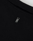 Undergold Hoodie Line Knit Zip Up Long Sleeve Polo Shirt Black