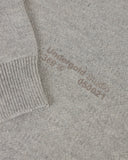 Undergold Hoodie Line Knit Zip Up Long Sleeve Polo Shirt Seed Gray