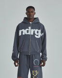 UNDERGOLD - Hoodie Revelation Zip Up Boxy Fit - Vintage Gray