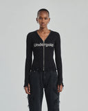 UNDERGOLD - W Basics Zip Up Slim Fit Cardigan Black