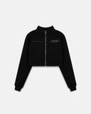 Undergold hoodie w spring unity zip up slim fit crewneck – Black