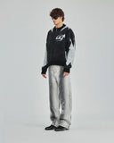 UNDERGOLD - Basics UG Star Mohair Knit Zip Up Jacket Black/White