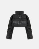 Undergold jacket spring worn logo cropped – Black