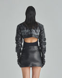 Undergold jacket spring worn logo cropped – Black