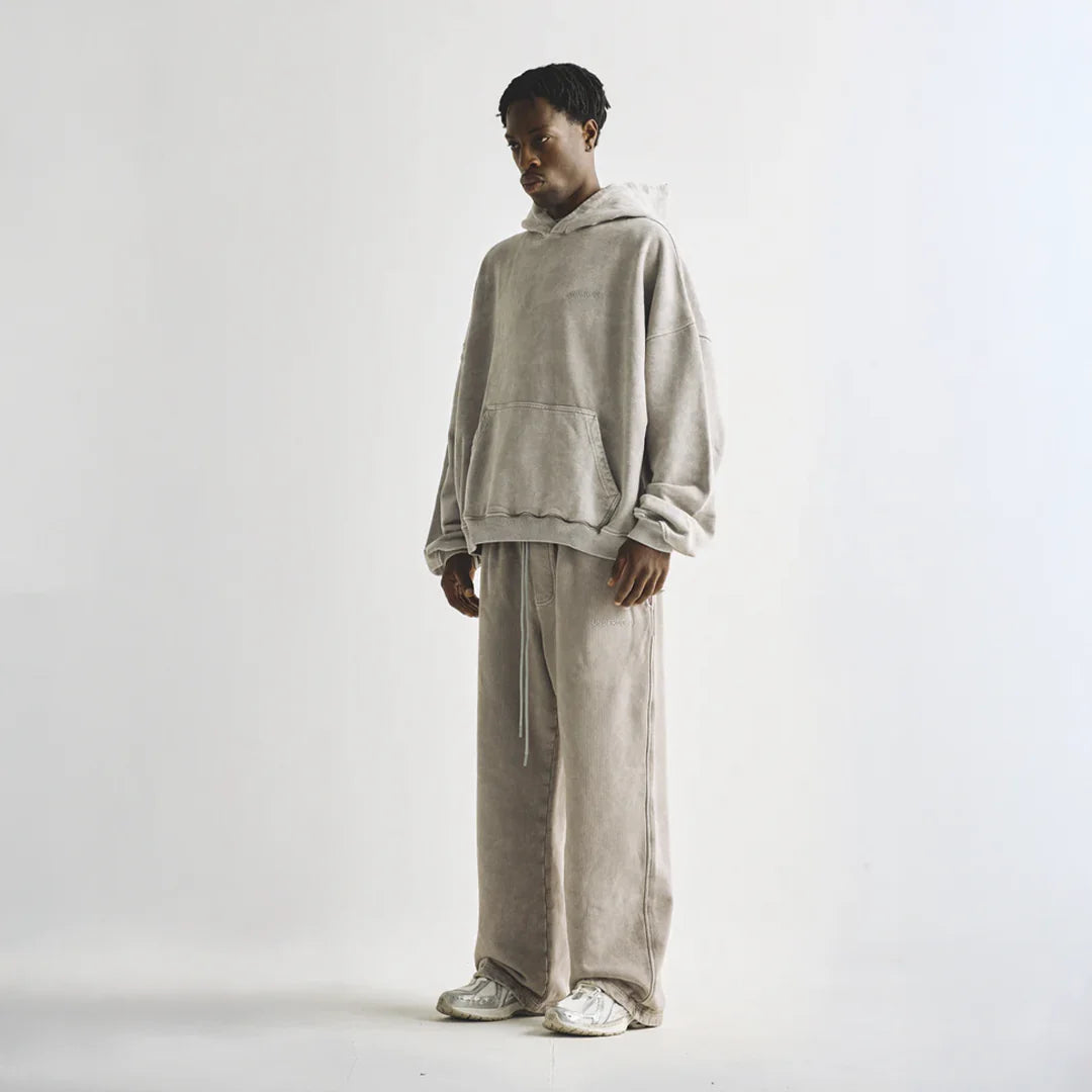 UNDERGOLD LINE LOGO HOODIE WASHED GRAY