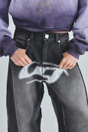 UNDERGOLD - Pants W Act 1 UG Star Barrel Vein Jean Washed - Black