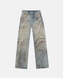 Undergold Pants W Capsule Wide Jeans Dirty Blue
