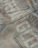 Undergold Pants W Capsule Wide Jeans Dirty Blue