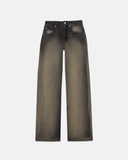 Undergold Pants W Line Basic Wide Jeans Dirty Black