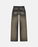 Undergold Pants W Line Basic Wide Jeans Dirty Black