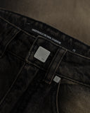 Undergold Pants W Line Basic Wide Jeans Dirty Black