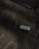 Undergold Pants W Line Basic Wide Jeans Dirty Black