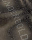 Undergold Pants W Line Basic Wide Jeans Dirty Black