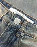Undergold Pants W Line Basic Wide Jeans Light Blue