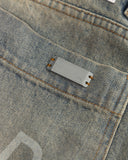 Undergold Pants W Line Basic Wide Jeans Light Blue