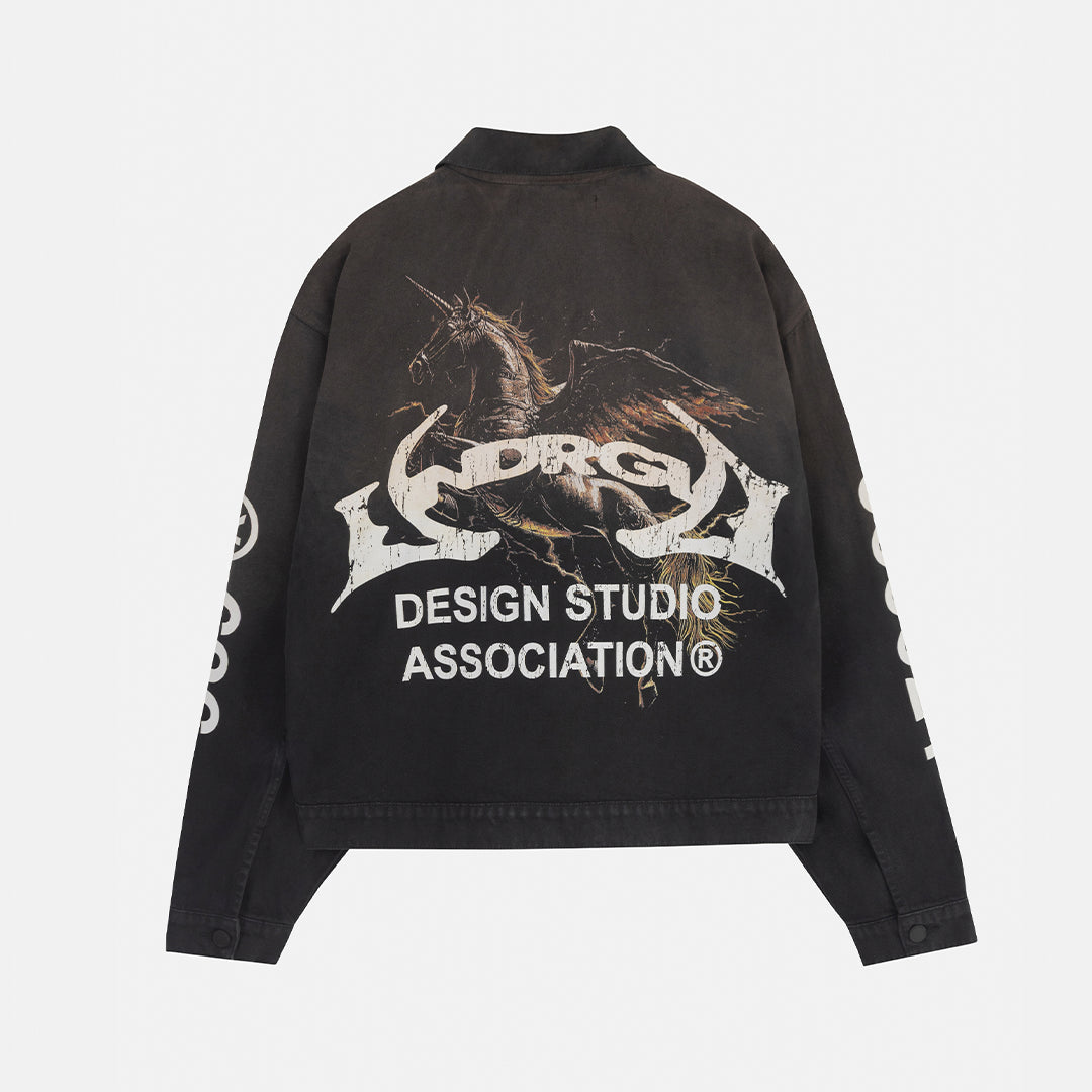 UNDERGOLD THUNDER RIDER PEGASUS ZIP UP JACKET RUSTY BLACK