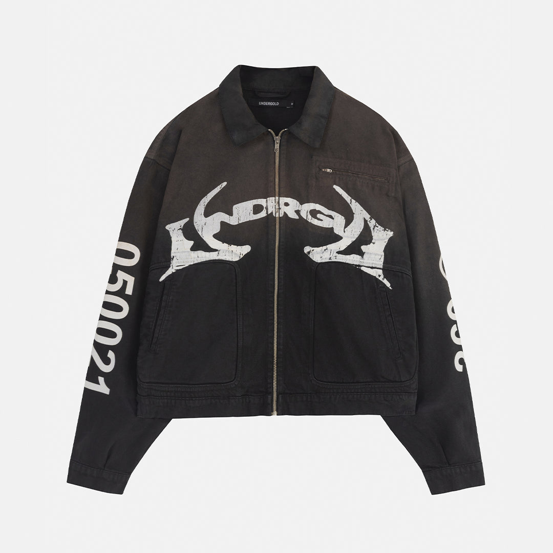 UNDERGOLD THUNDER RIDER PEGASUS ZIP UP JACKET RUSTY BLACK
