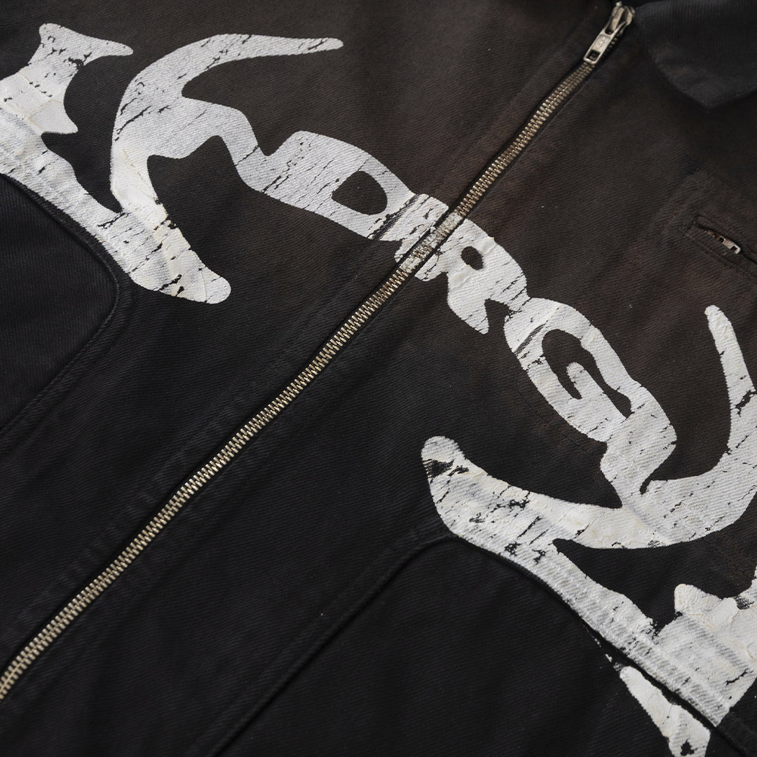 UNDERGOLD THUNDER RIDER PEGASUS ZIP UP JACKET RUSTY BLACK