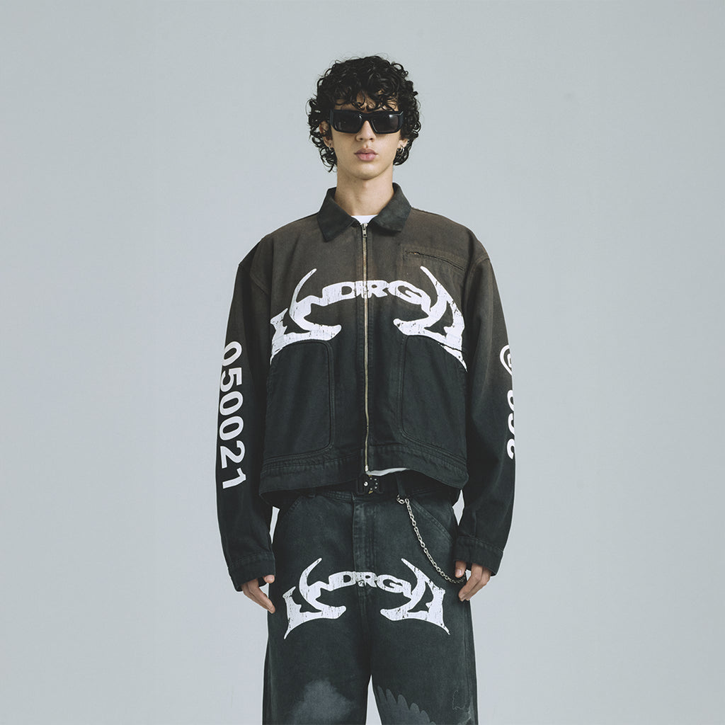 UNDERGOLD THUNDER RIDER PEGASUS ZIP UP JACKET RUSTY BLACK